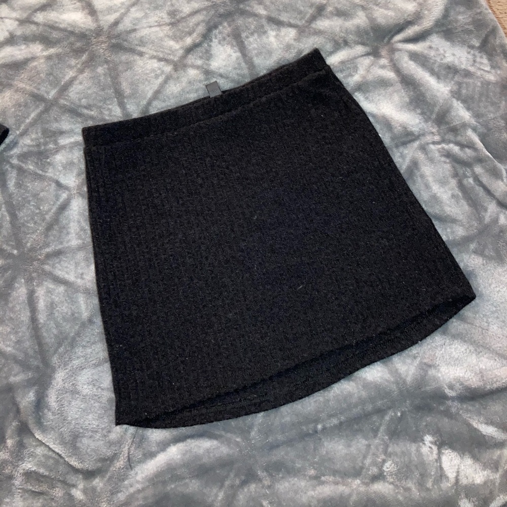 Black mini skirt